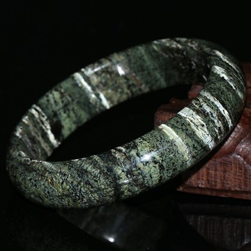 異象級- 罕見貓眼異象蛇紋玉手鐲女款  千層異象紋路玉石鐲子飾品