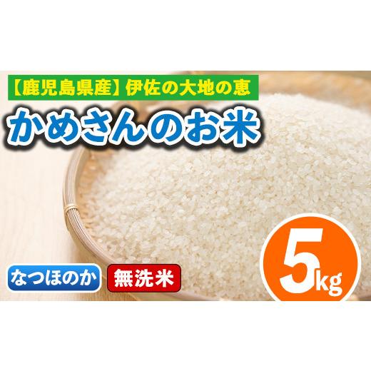 ふるさと納税 鹿児島県 伊佐市 isa277 《数量限定》かめさんのお米(5kg・なつほのか・無洗米) 山間の地区でしかできないこだわりの伊佐米