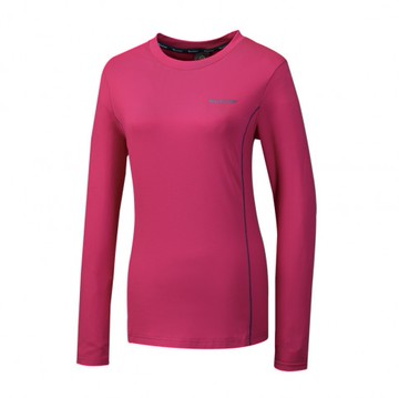 【【蘋果戶外】】山林 42P06 34 深桃紅【女款】圓領快熱保暖上衣 刷毛衣保暖衣中層衣運動上衣 Mountneer 秋冬