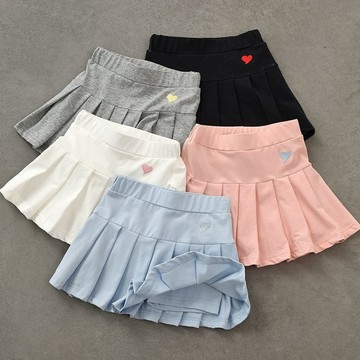 【Hi！Kids】女童百褶褲裙 帶安全褲裙子百搭兒童防走光半身短裙夏 中大兒童潮