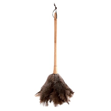 NATURE LIVING 鴕鳥羽毛除塵撢子 木柄  棕色  1支