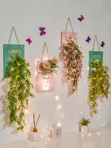 墻面裝飾掛件餐廳臥室客廳奶茶店墻壁創意小壁掛植物墻上花服裝店