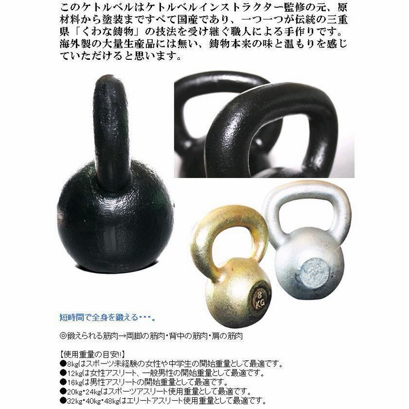 20Kg スポーツ IVANKO ケトルベル 20Kg
