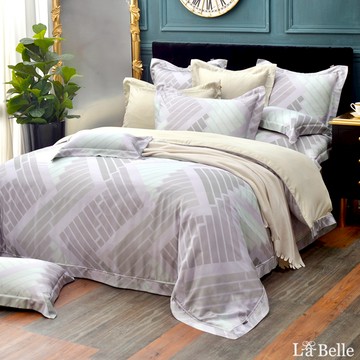 La Belle 天絲四件式防蹣抗菌吸濕排汗兩用被床包組-絕色光影