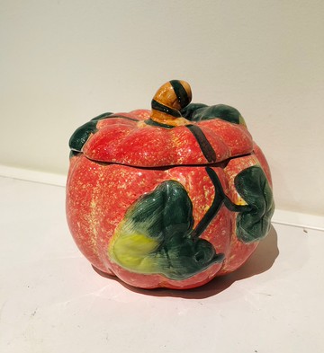 慶豐餘南瓜造型 台灣製造 純手工彩繪 陶瓷萬聖節糖果罐儲物罐