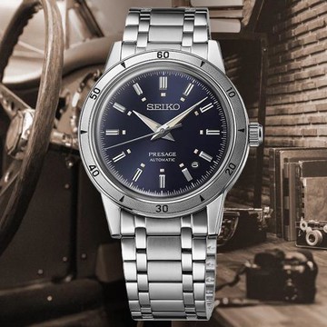SEIKO精工 PRESAGE Style60s 復古風 機械腕錶 4R35-06H0B/SRPL07J1