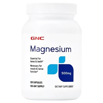 GNC 健安喜 鎂500膠囊食品 120顆/罐 - 骨骼牙齒健康、肌肉神經功能  500mg  1罐