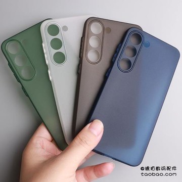 S25/S24適用三星S23 Ultra手機殼超薄TPU硅膠軟殼Galaxy s22+磨砂防指紋半透明黑白簡約S21全包保護套S23FE