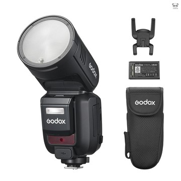 Godox V100 S TTL鋰電圓頭機頂閃光燈 100Ws閃光功率 2.4G系統 帶可拆式副閃光燈 內置LED造型燈
