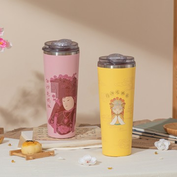 【Oolab 良杯製所】白沙屯媽祖系列不鏽鋼陶瓷易潔層隨行杯800ML (多件優惠)(白沙屯 媽祖 保溫 保冷)