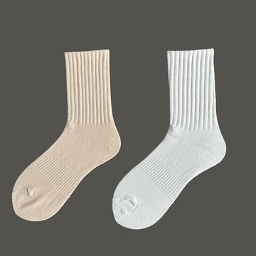 禮盒襪子男士秋冬季中筒純白色運動長襪籃球白色ins潮長筒黑色女