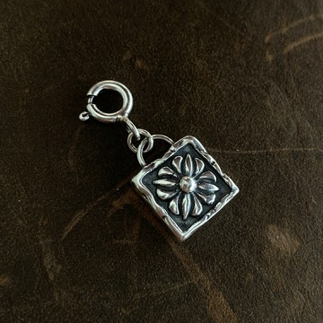 小寶s925純銀復古小花吊墜女僅吊墜側墜項鏈掛墜項墜輕奢高級銀飾