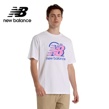 【New Balance】插畫家短袖上衣_男性_白色_MT51968WT