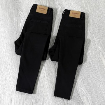 黑色小腳牛仔褲女緊身2025春秋新款高腰彈力修身顯瘦外穿鉛筆長褲