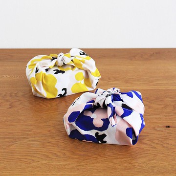 純棉手帕/包巾 (黃色三色堇)