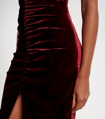 Alessandra Rich Bow-detail ruched velvet gown