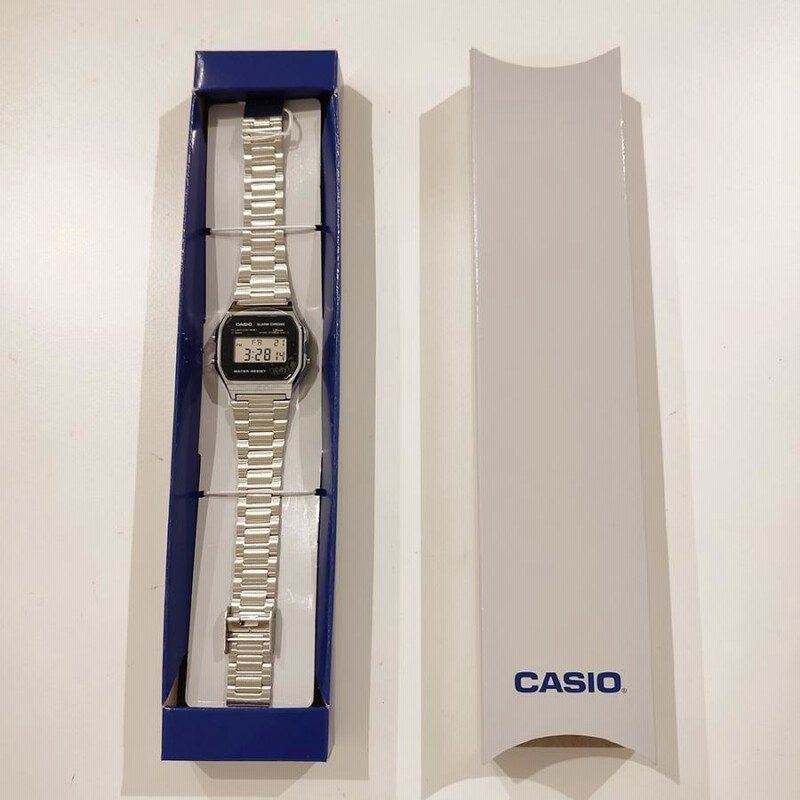 国内正規保証 CASIO “STANDARD” A158WEA-1JF シルバー/ブラック