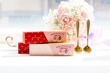 情人節禮物贈品 時尚閃金包裝玫瑰湯匙二入 實用禮物 禮盒 禮贈品