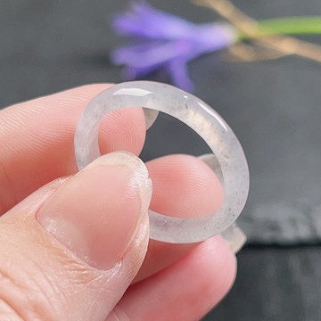 【求‧緣】冰烏雞翡翠戒圈 | 國際16圍 | 天然緬甸翡翠A貨 | 送禮