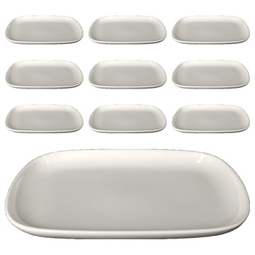 大同磁器 8.25吋 - 耐熱陶瓷烤盤  白色  10個