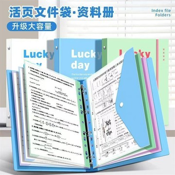 A4活頁文件夾 透明插頁 內置文件袋PP材質 活頁收納冊 資料夾 試捲夾 活頁夾 分類夾 檔案夾 文件收納 資料冊