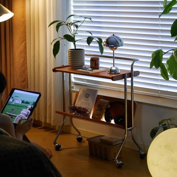 【台灣公司貨 免運 可開票】茶几 邊桌 收納櫃 邊櫃 實木邊幾置物架客廳沙發復古可移動茶幾床頭櫻桃木書架