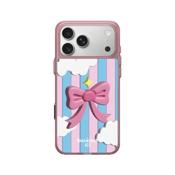 iPhone 17 Pro Max Clear (相機按鈕) 晶醺玫 - Knock Knock A2Z - 漂浮雲朵蝴蝶結餅乾