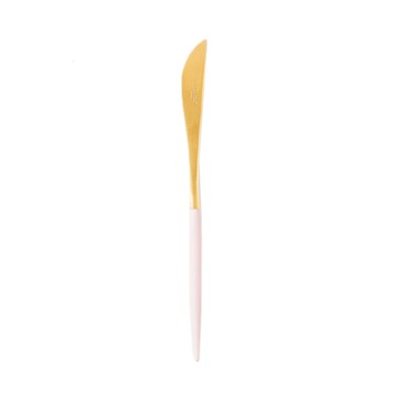 Cutipol 葡萄牙-GOA系列-粉紅金霧面不鏽鋼-21.5cm主餐刀