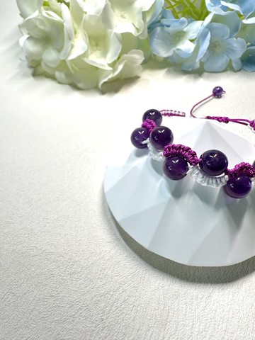 紫水晶 Amethyst 繩結手鏈