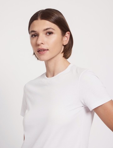 Lightweight Cotton fitted T-Shirt in White - Organic Ninety Percent