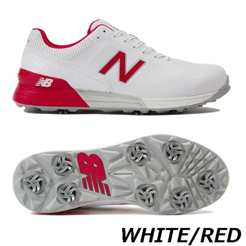 New Balance ニューバランス MG2500 R ゴルフシューズ WHITE/RED ...