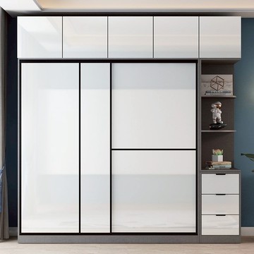 衣櫥/衣櫃/收納/衣櫥套/衣櫥衣櫃/大衣櫥 衣柜家用臥室小戶型簡易組裝大容量出租房高光推拉門實木收納衣櫥