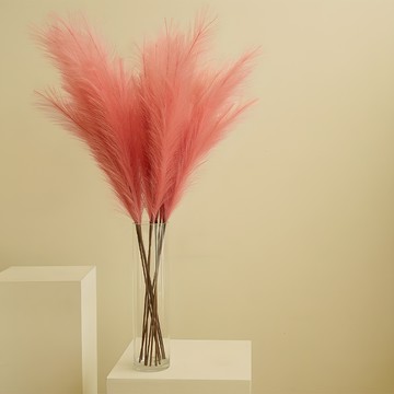 flaus302 人造粉黛亂子草蒲葦蘆葦 大型 100cm  1個  勃根地酒紅色