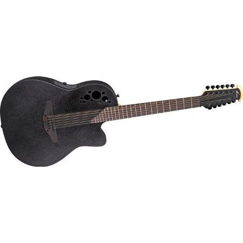 Ovation オベーション Elite T 2058TX 12-string Acoustic-electric Guitar, Black アコースティックギタ