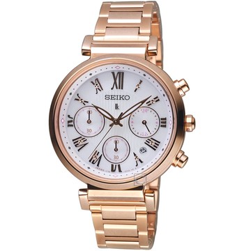 SEIKO 精工錶 LUKIA 系列 自信光彩太陽能腕錶 V175-0ET0K(SSC834J)-36mm-白面鋼帶【刷卡回饋 分期0利率】【APP下單點數13倍送】