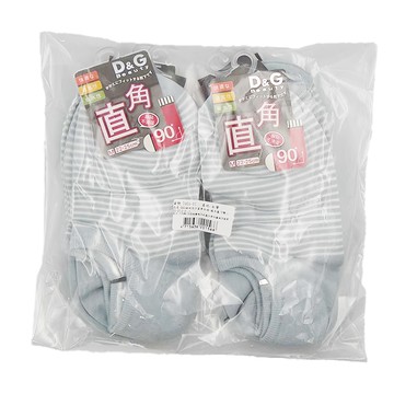 D&G 條紋低口直角女襪 6雙  22~25cm  麻天藍
