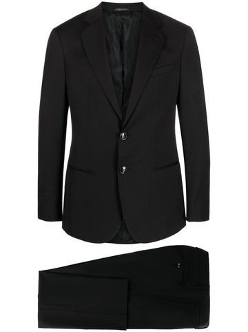 Giorgio Armani - single-breasted two-piece suit - men - Cupro/Virgin Wool - 54 - Black