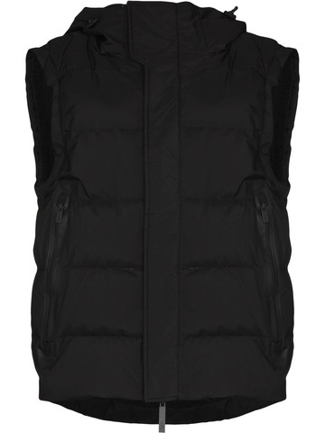 Templa - Lang hooded puffer gilet - women - Polyester/Polyamide - M - Black