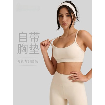【臺灣出貨】聚衣堂跨境歐碼高彈美背運動內衣帶胸墊防震聚攏瑜伽文胸健身上衣