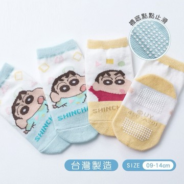 【ONEDER】蠟筆小新 幼童直版襪 止滑短襪 09-14cm-6雙組(SC-A201.SC-A202)