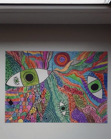 抽象 #2026，抽象鉛筆畫當代現代藝術