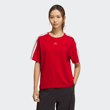 adidas 愛迪達 短袖上衣 女 CNY新年 CW SS TEE 紅 JM8836