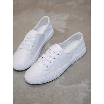 2022年小白鞋女淺口平底韓版套腳一腳蹬真皮后踩百搭基礎休閑板鞋