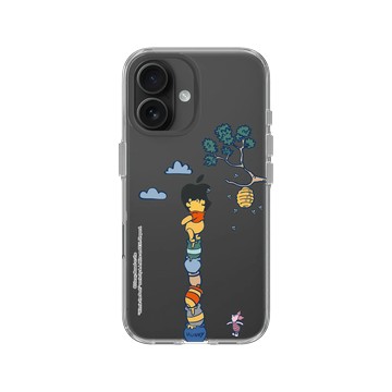 iPhone 16 Clear Case（相機按鈕） 透明 - 迪士尼-小熊維尼 Disney Winnie The Pooh - 維尼在爬樹