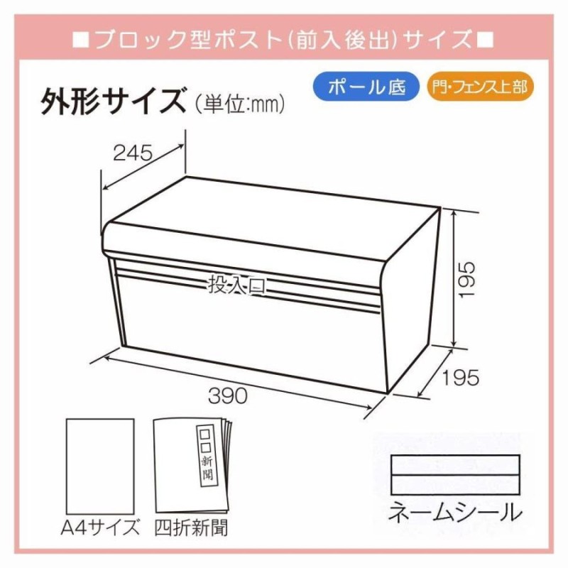 ケイジーワイ工業 KGY サントミ ブロックポスト SGE-83 エンボス