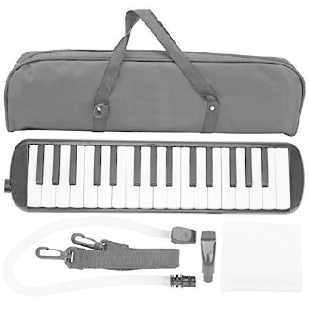 Vbest Life 32 Key Melodica Instrument Keyboard Piano style with MouthpieceTube Sets and Carrying Bag for Kids Beginners Adults Gift Black (Black)