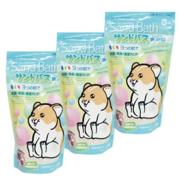 CANARY - 小動物抗菌沐浴砂-無香味-1kg裝-3包組(鼠砂)