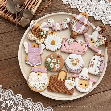 雛菊 收涎餅乾 12+1片組