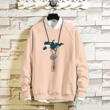 新款純棉長袖t恤男士韓版春秋季套頭衛衣潮流圓領青少年上衣服ins