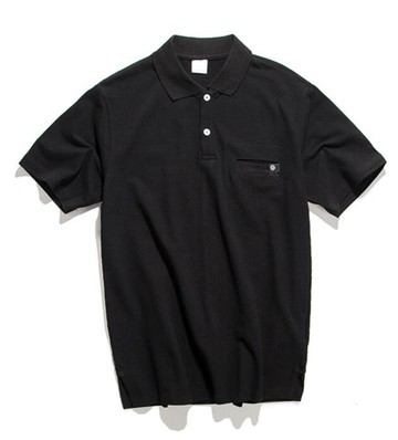FINDSENSE品牌 時尚潮流 男 寬鬆 休閒 素面POLO衫 短袖T恤 翻領T恤